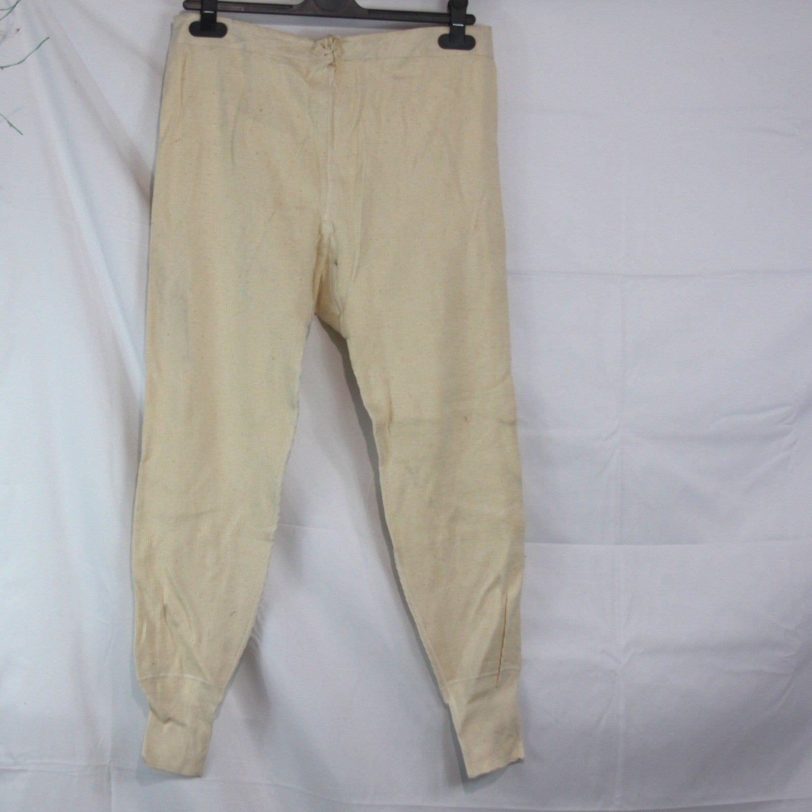 Swedish Army Vintage White Lace Up Long Johns Genuine Surplus Thermal 34" (3831)
