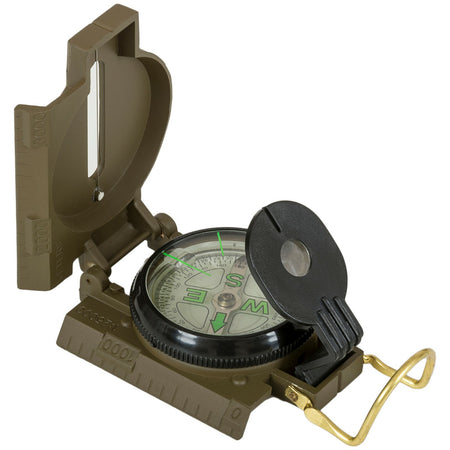 Kombat  Military Style Lensmatic Compass in Folding Metal Case  Map Reading