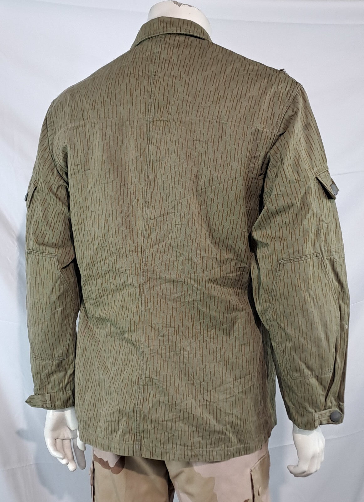 Genuine Surplus East German Strichtarn Raindrop Camo Jacket Canvas Vintage (3073