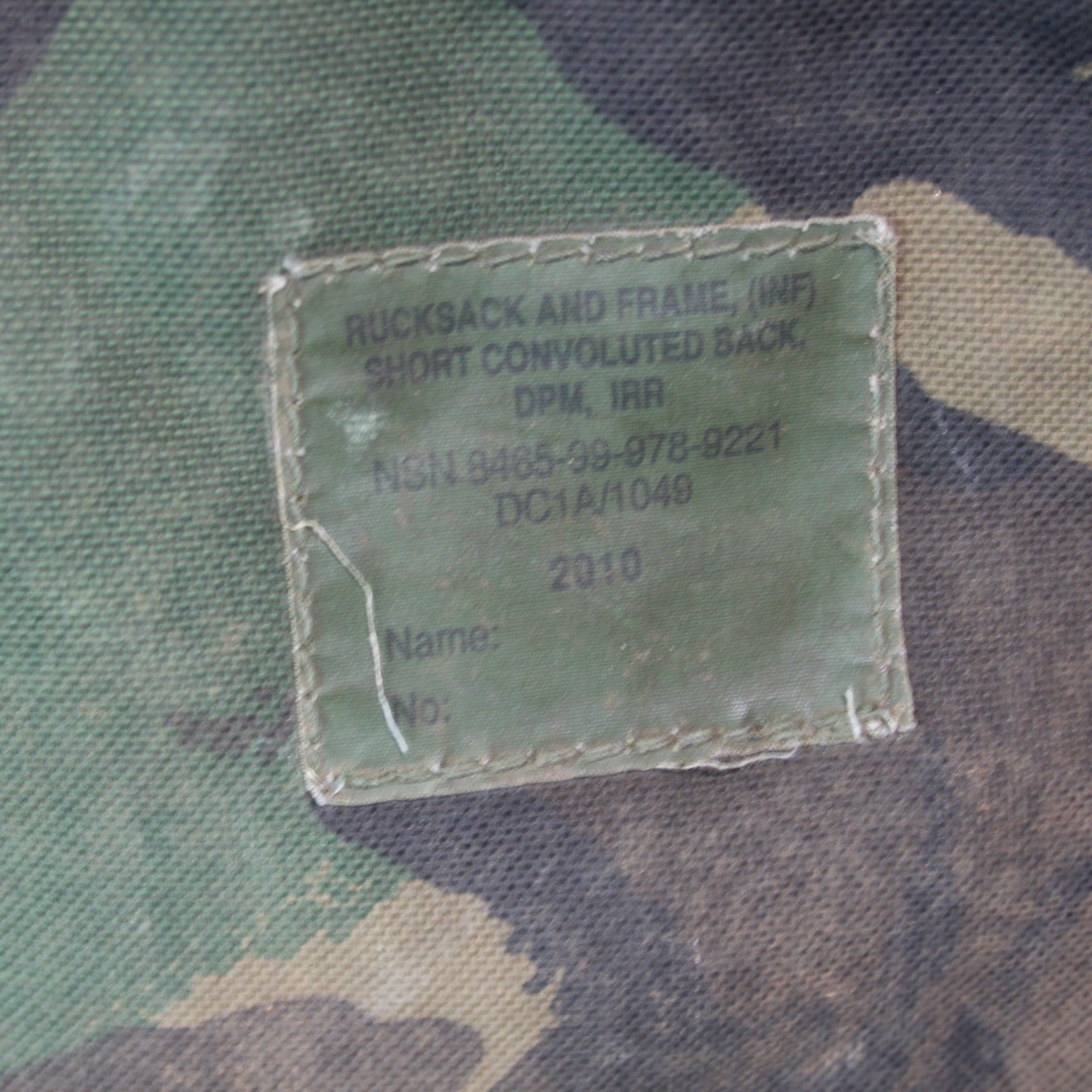 Genuine Surplus British Army Short Back Convoluted Bergen Rucksack DPM (3760)