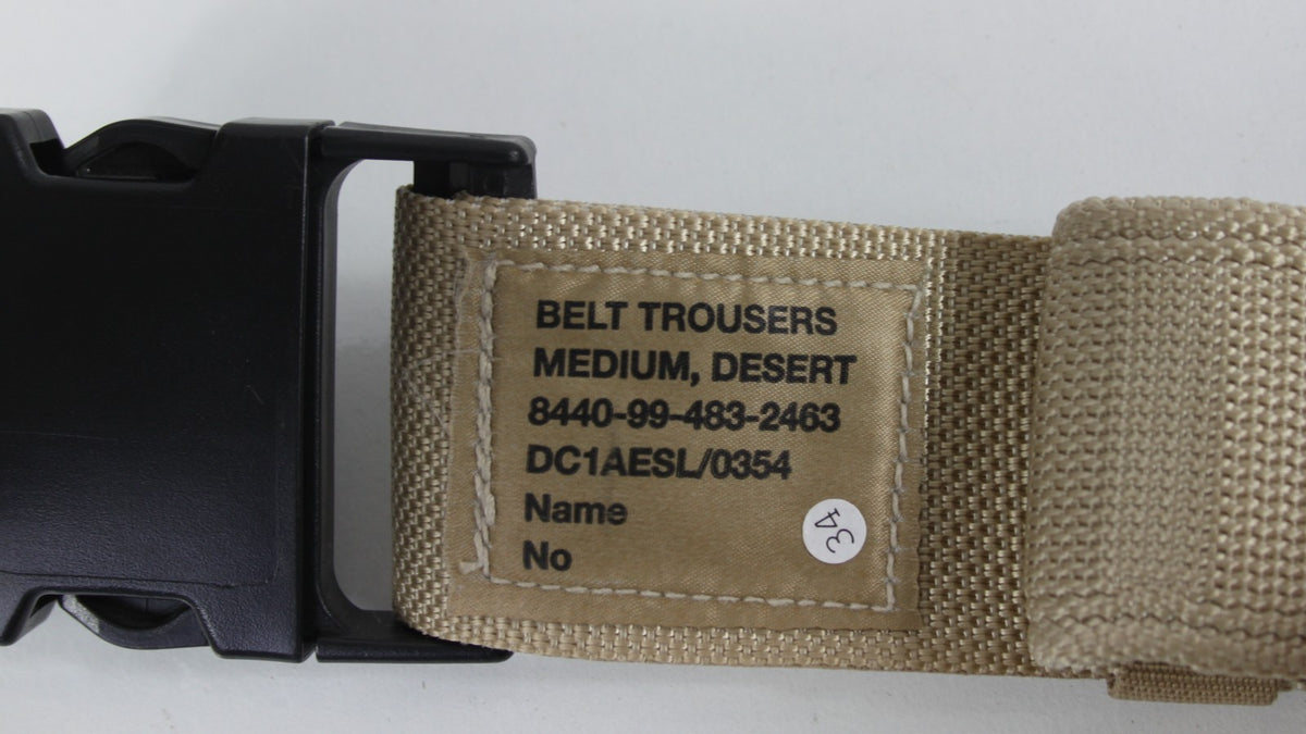 Genuine Surplus British Forces Desert Webbing Belt Plastic Buckle (3845)
