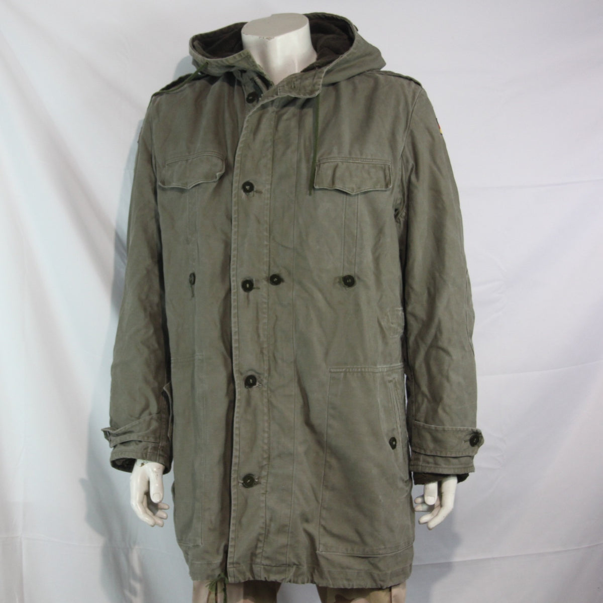 German Army Olive Parka Genuine Surplus Winter Coat Lined Long 42-44" (3795)