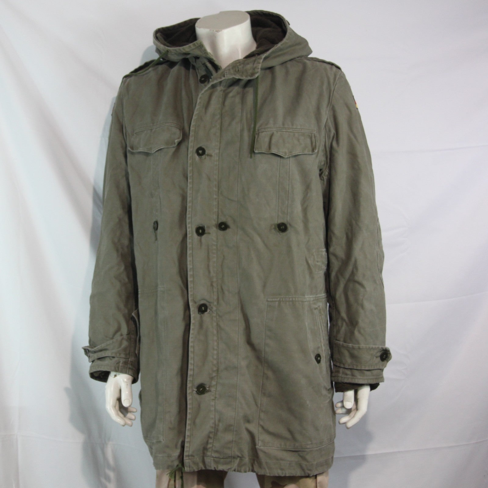 German Army Olive Parka Genuine Surplus Winter Coat Lined Long 42-44" (3795)