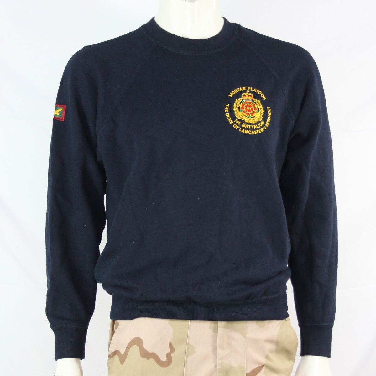 Genuine Surplus British Army Embroidered Sweatshirt Navy Blue Medium (3254)