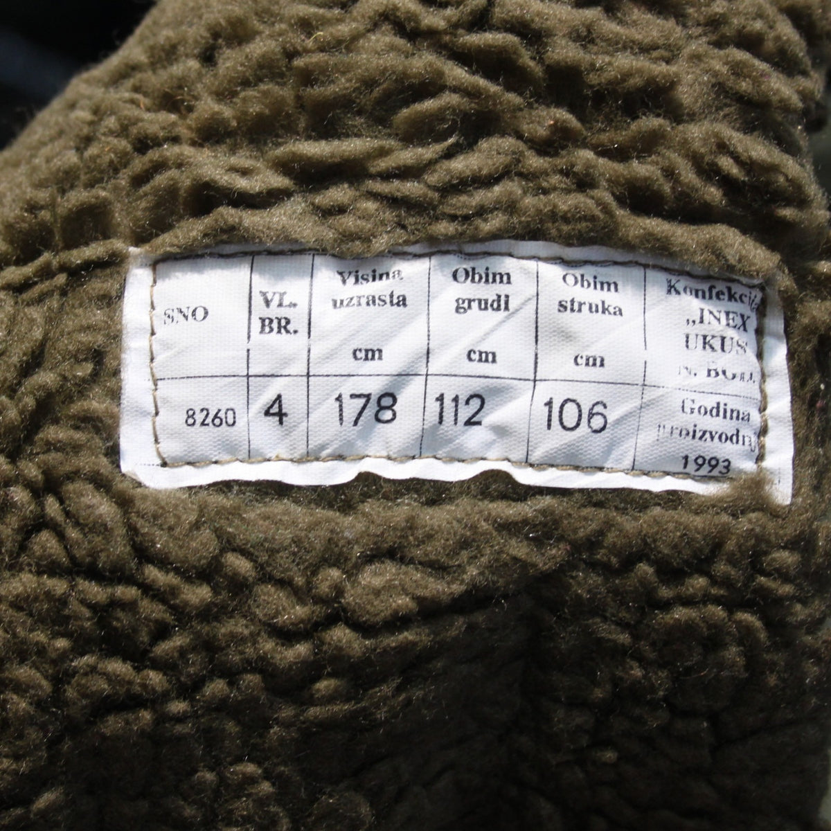 Serbian Army Faux Fur Lined Waistcoat Gilet Vest Camouflage 44" XL (3975)