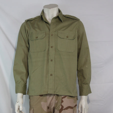 Genuine Surplus Army Vintage Khaki Tan Shirt Cotton 1968 Dated 15" (3429)