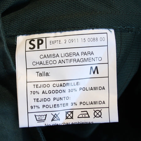 Genuine Surplus Spanish Police UBAC Shirt Bottle Green Tactical S/Grade (3181)