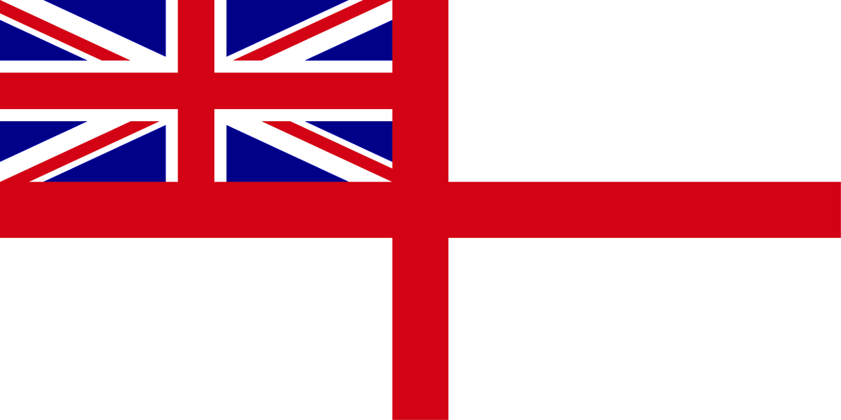 Royal Navy Naval White Ensign Printed Polyester Flag 5'x3'