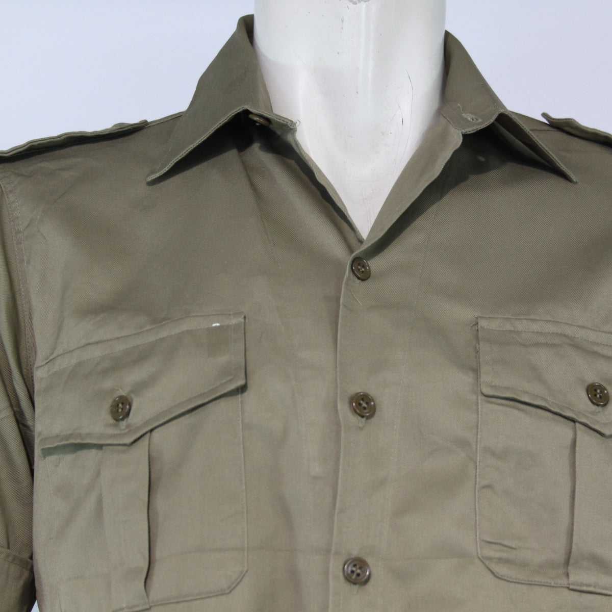 Genuine Surplus Italian Army Military Beige Sand Tan Shirt Short Sleeve 40(3417)