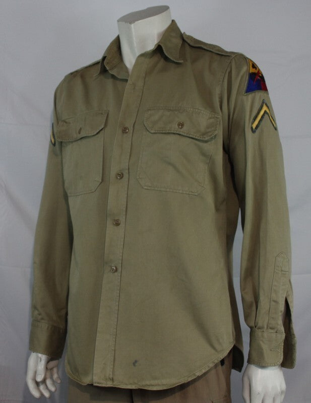 Genuine Surplus Vintage US Army Shirt 5th Armoured 1950's60's 38-40" (1526)