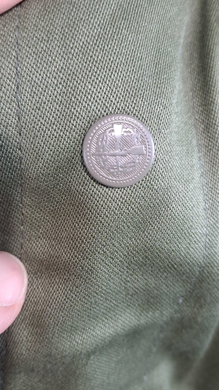 Genuine Surplus Hungarian Army Field Jacket Badged Canvas 36-38" Olive (3057)