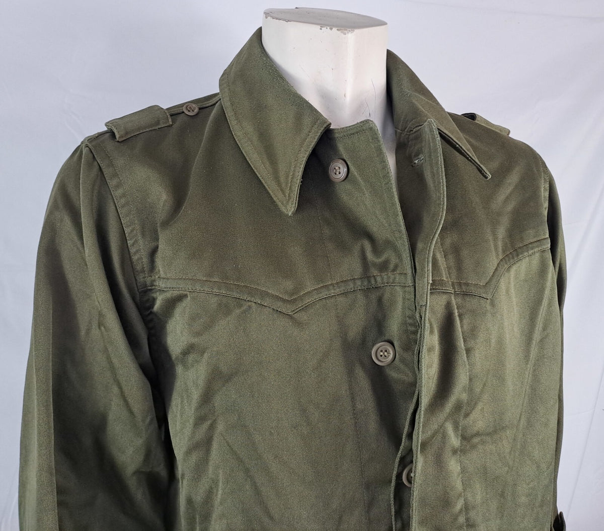 Genuine Surplus Czech Army Parka Unlined Olive Green Canvas No belt (1671)