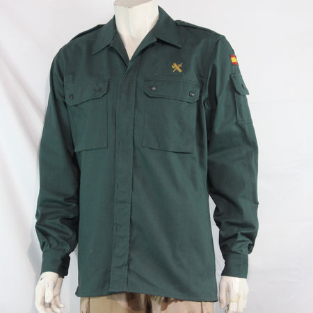 Genuine Surplus Spanish Army Bottle Green Field Shirt  42" (4279)