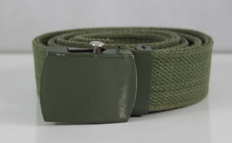 Genuine Surplus Dutch Army Belt 30mm Wide Army Military Metal Buckle Black green