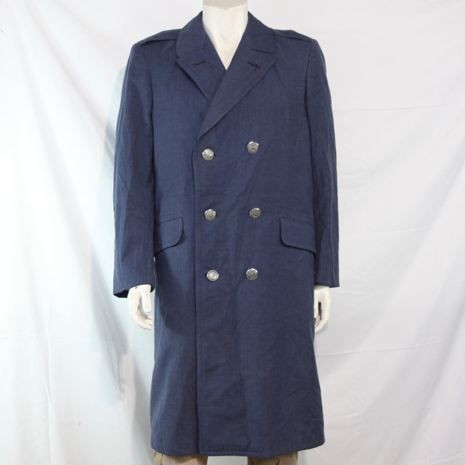 US USAF Airforce Wool Greatcoat Genuine Surplus Mens Overcoat 36-38" (3509)