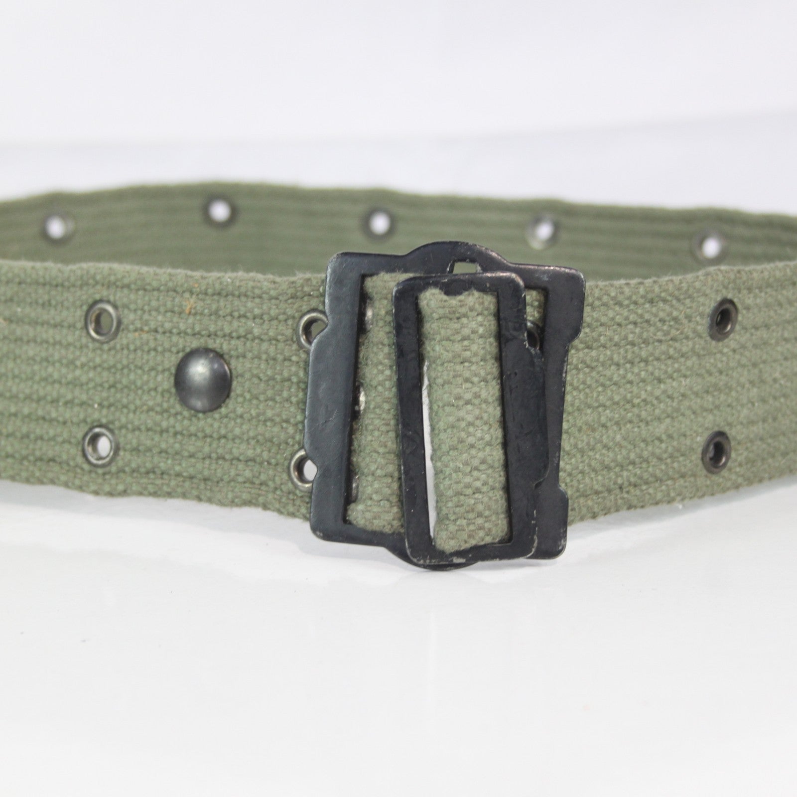 Genuine Surplus French Naval Navy Belt Webbing 32-40" Waist Olive (4093)