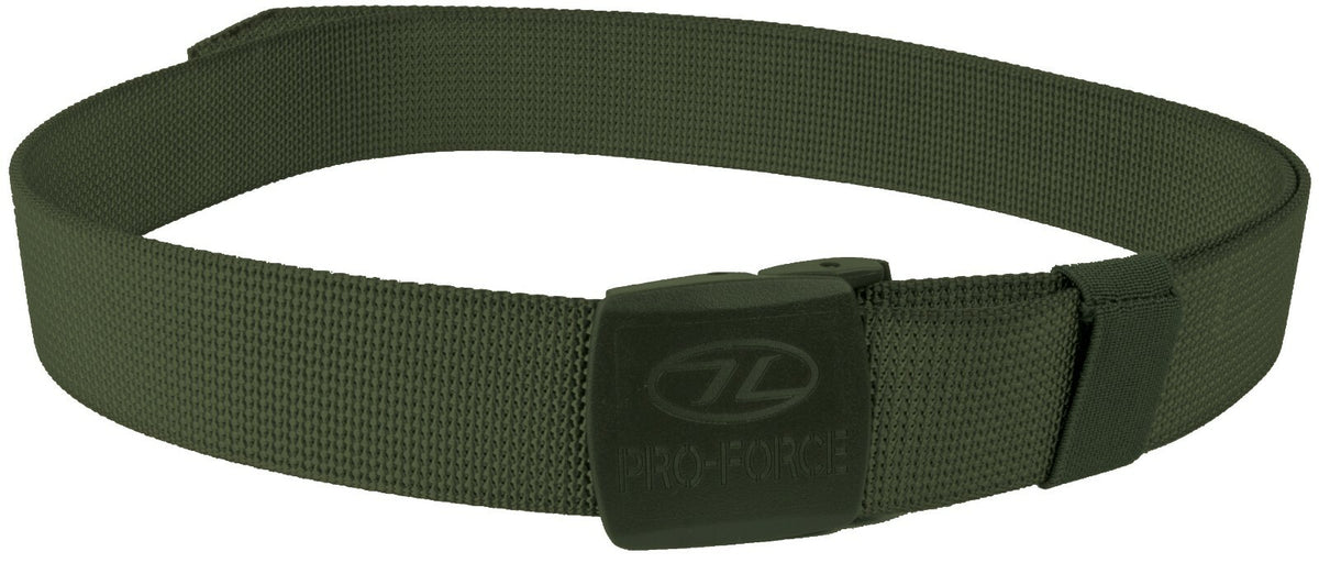 Highlander Operations Belt Nylon Webbing Belt NonMetallic Low Profile Olive Blac