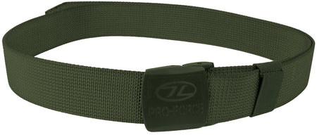 Highlander Operations Belt Nylon Webbing Belt NonMetallic Low Profile Olive Blac