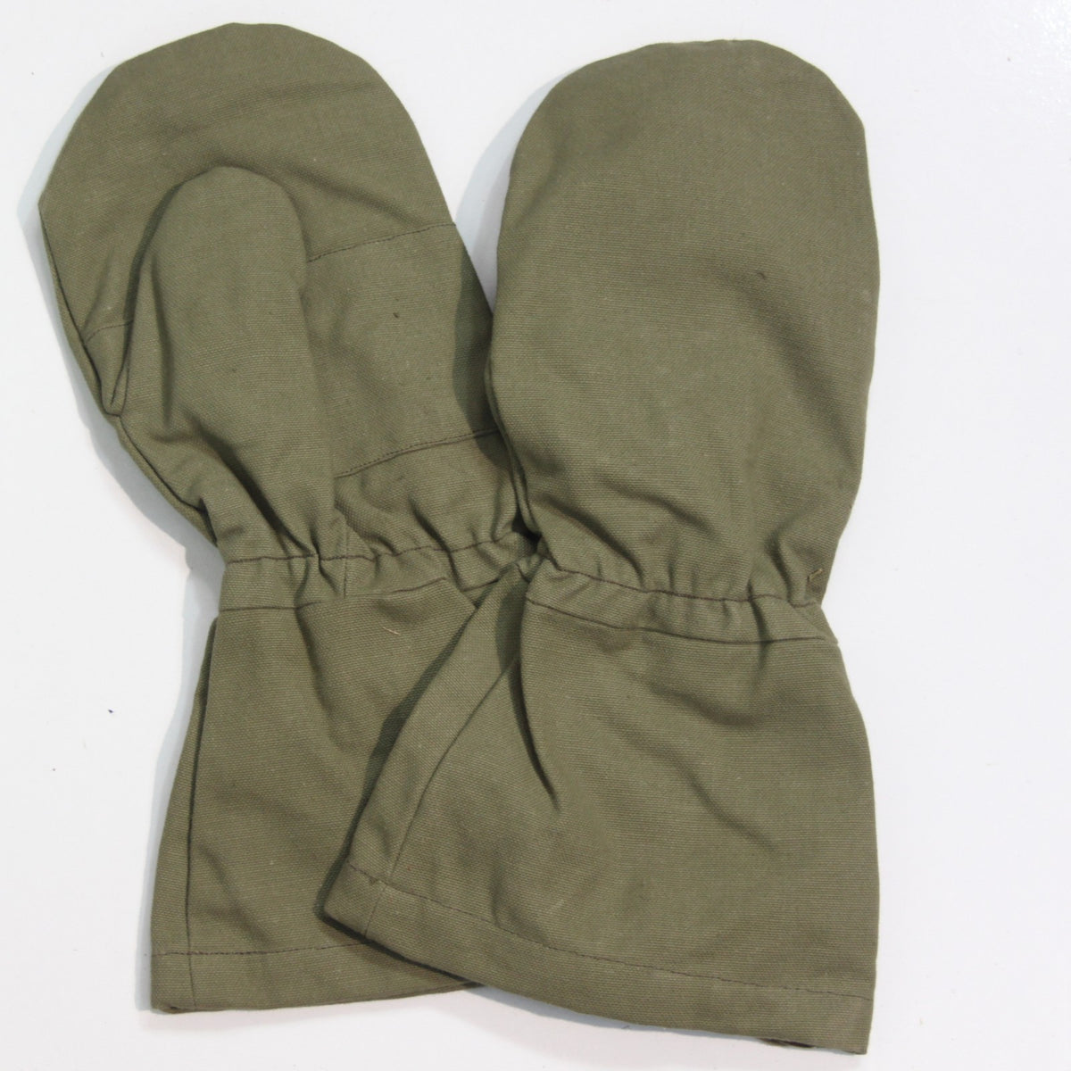 Tough Thick Canvas French Army Over Mittens Genuine Surplus Olive M-L (3916)