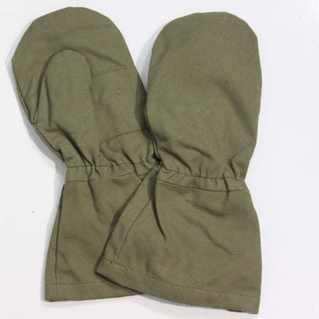 Tough Thick Canvas French Army Over Mittens Genuine Surplus Olive M-L (3916)