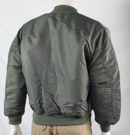 Highlander MA1 Military Style Bomber Jacket Padded Olive Green