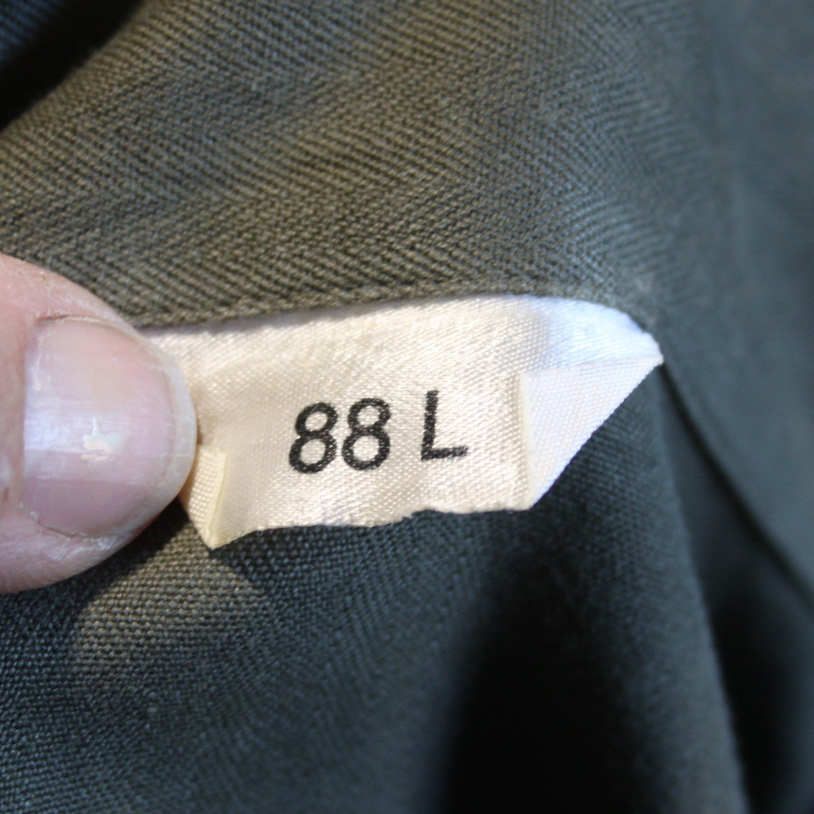 French Army Short Sleeve Shirt Jacket Genuine Surplus Olive 34" XS (4125)