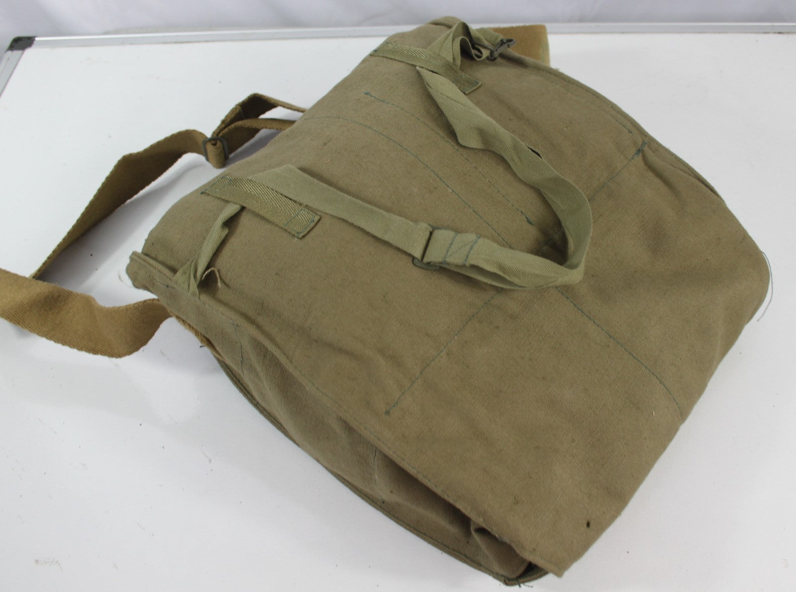 Genuine Surplus Czech Gas Mask Bag Side Bag Vintage Cotton Shoulder Bag (1368)
