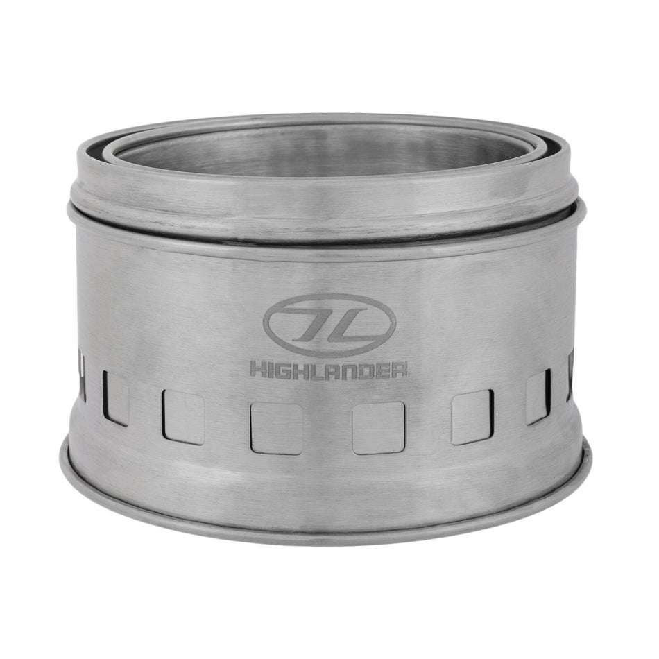 Highlander Solid Fuel Cabar Wood Burning Stove Compact Bushcraft 
