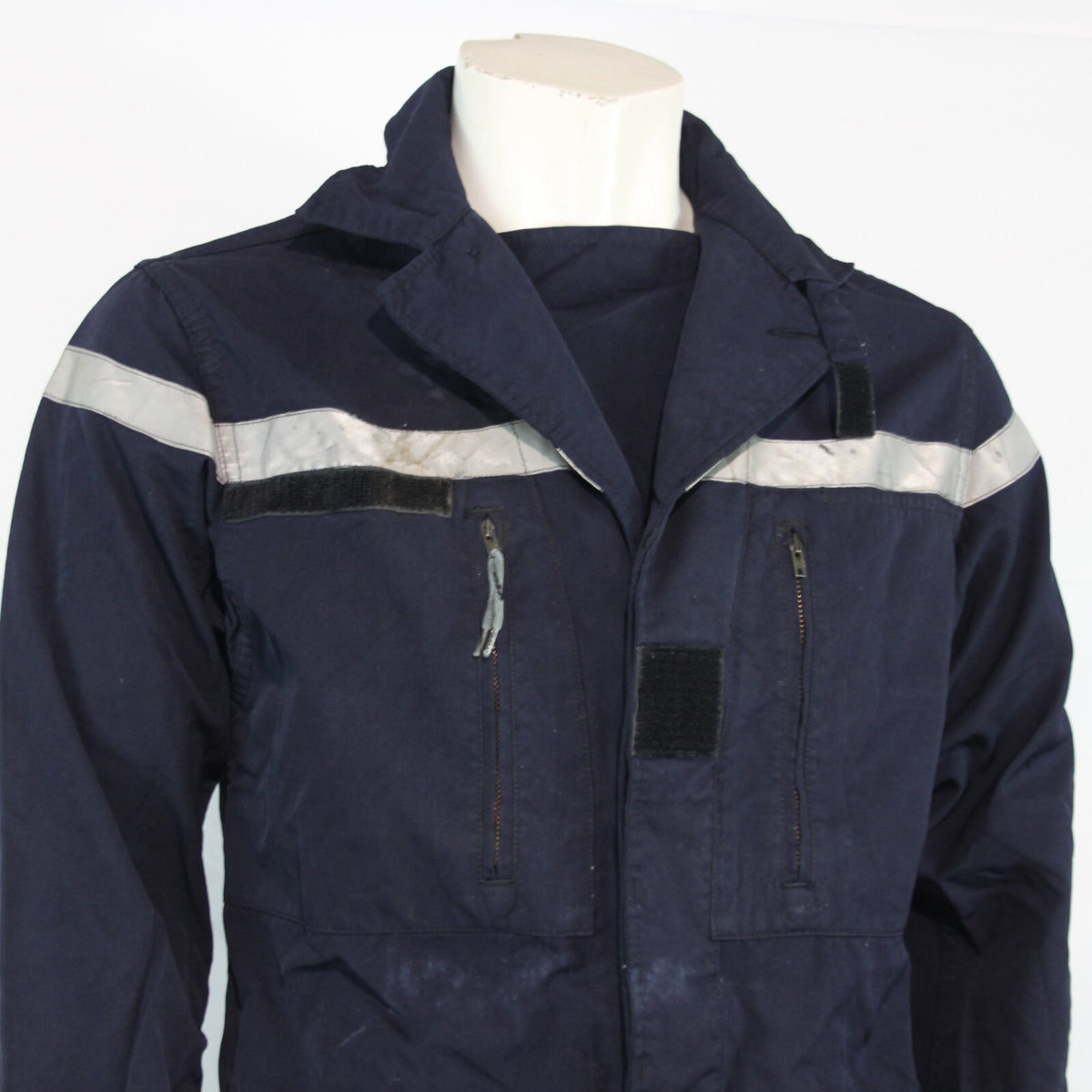 Genuine Surplus French Firefighter Lightweight Jacket Navy Canvas (3165)