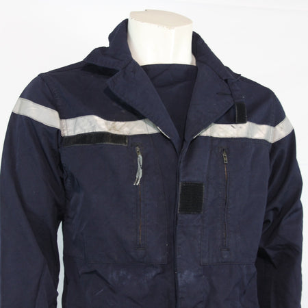 Genuine Surplus French Firefighter Lightweight Jacket Navy Canvas (3165)