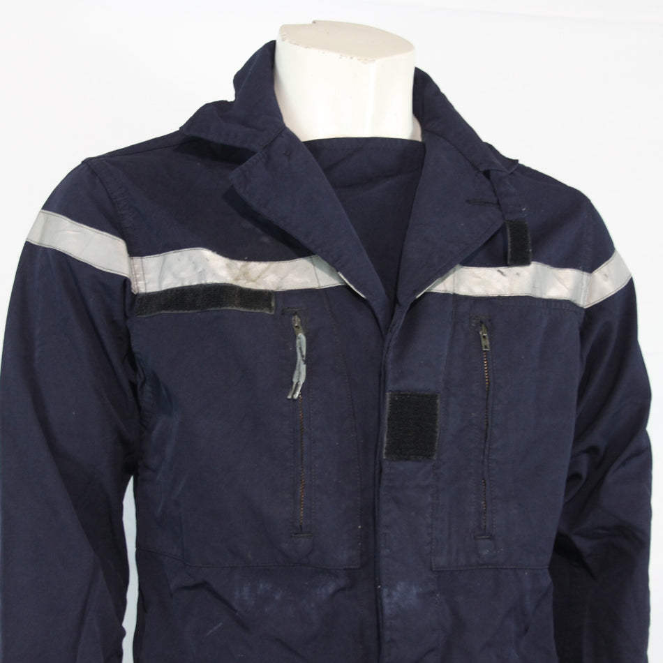 Genuine Surplus French Firefighter Lightweight Jacket Navy Canvas (3165)
