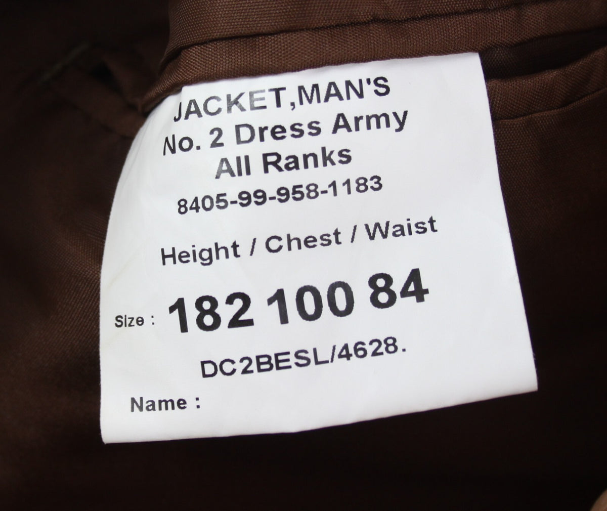 Genuine British Army Uniform Jacket Mens Dress Jacket Tan All Sizes 