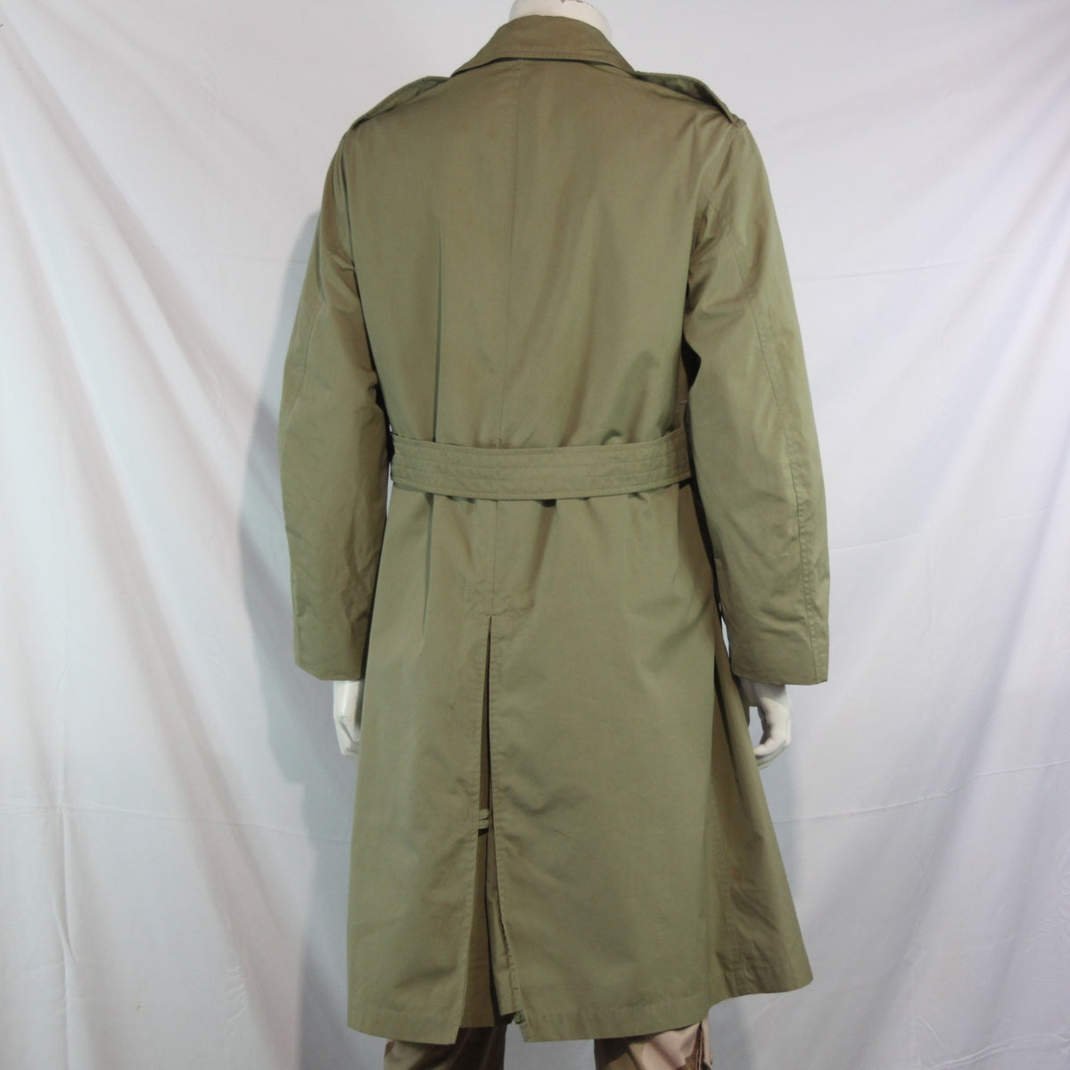 1960's French Army Officers Rain Coat Trench Khaki Genuine Surplus 38-40"(4116)