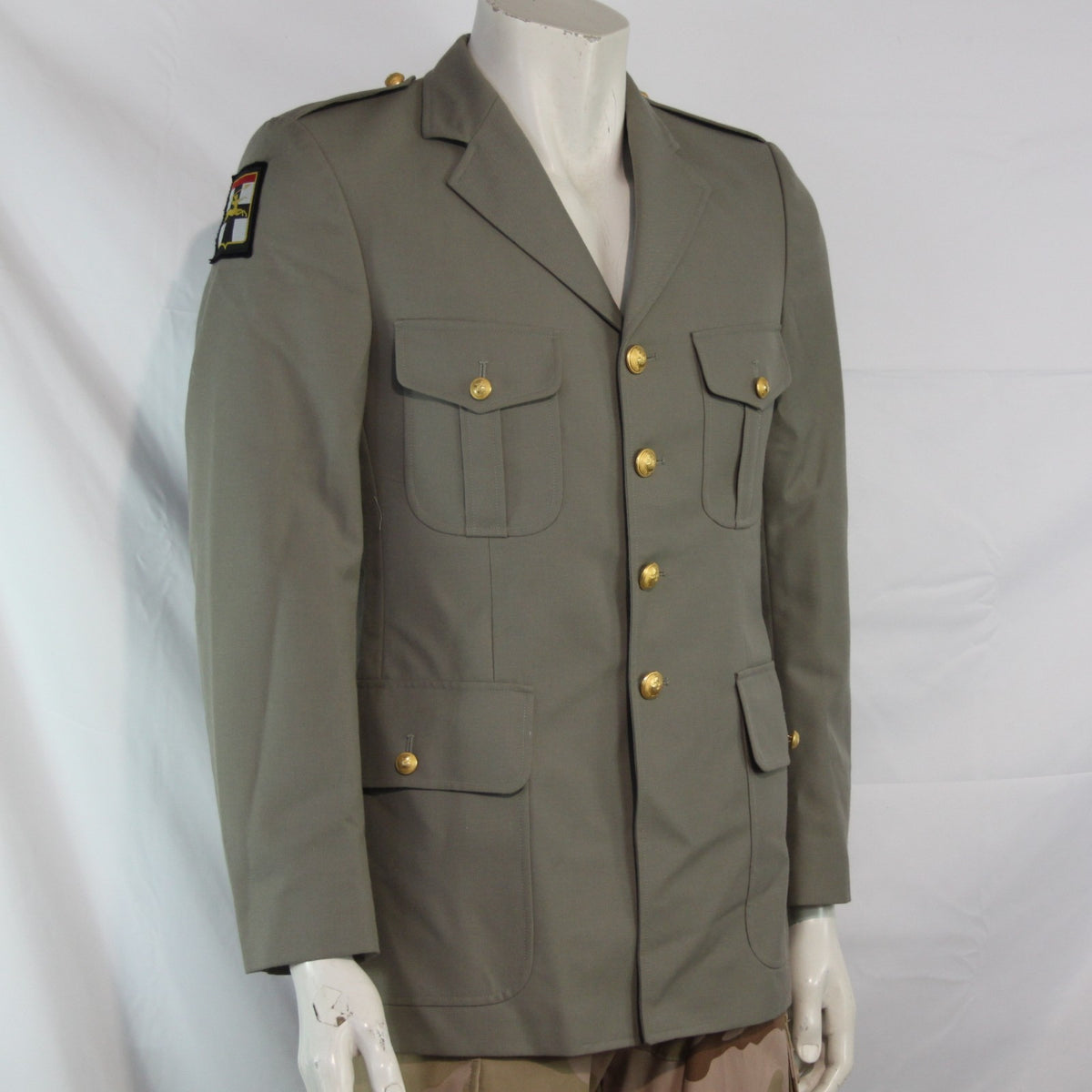 Genuine Surplus French Army Dress Jacket Beige Grey Grade 2 38" Chest (3492)
