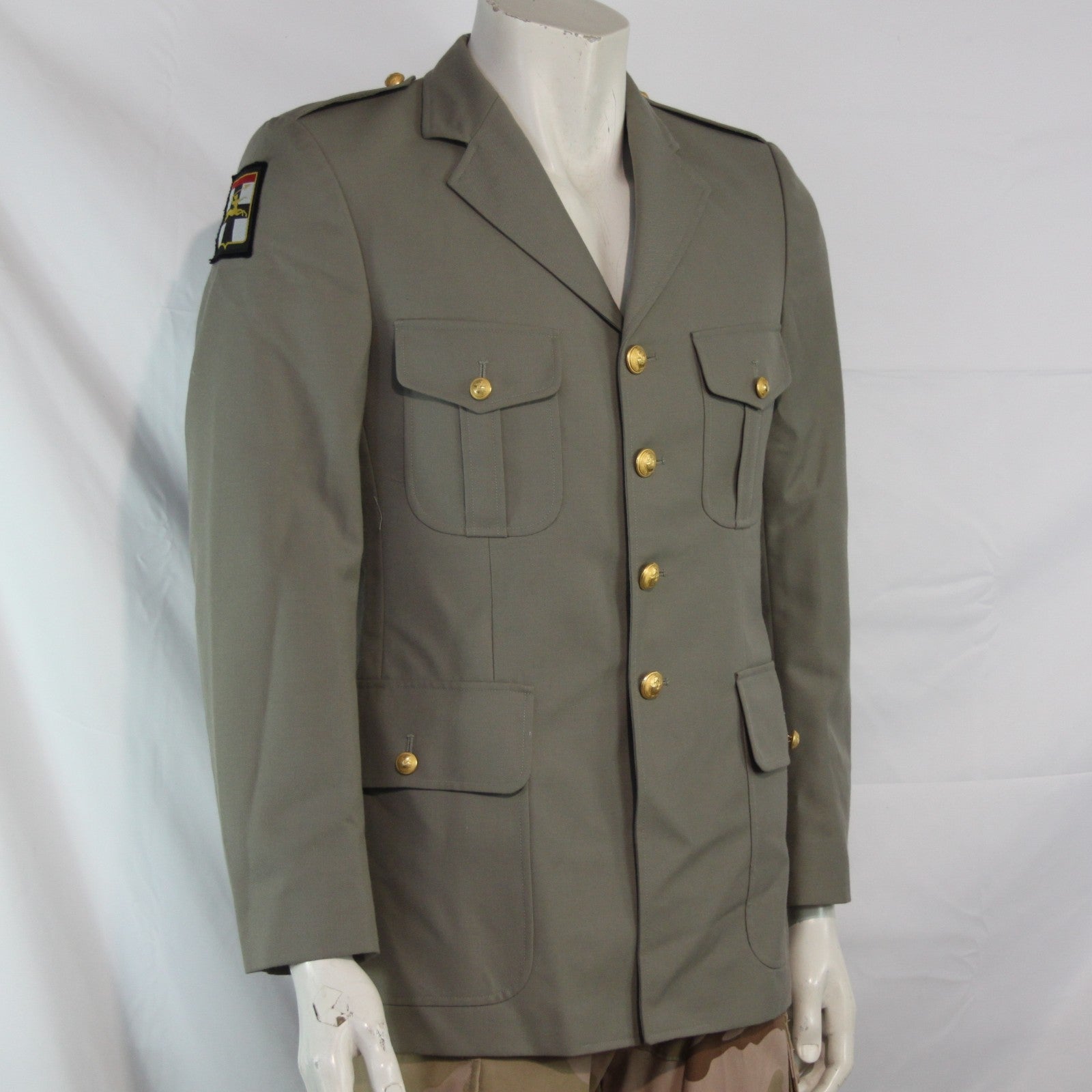 Genuine Surplus French Army Dress Jacket Beige Grey Grade 2 38" Chest (3492)
