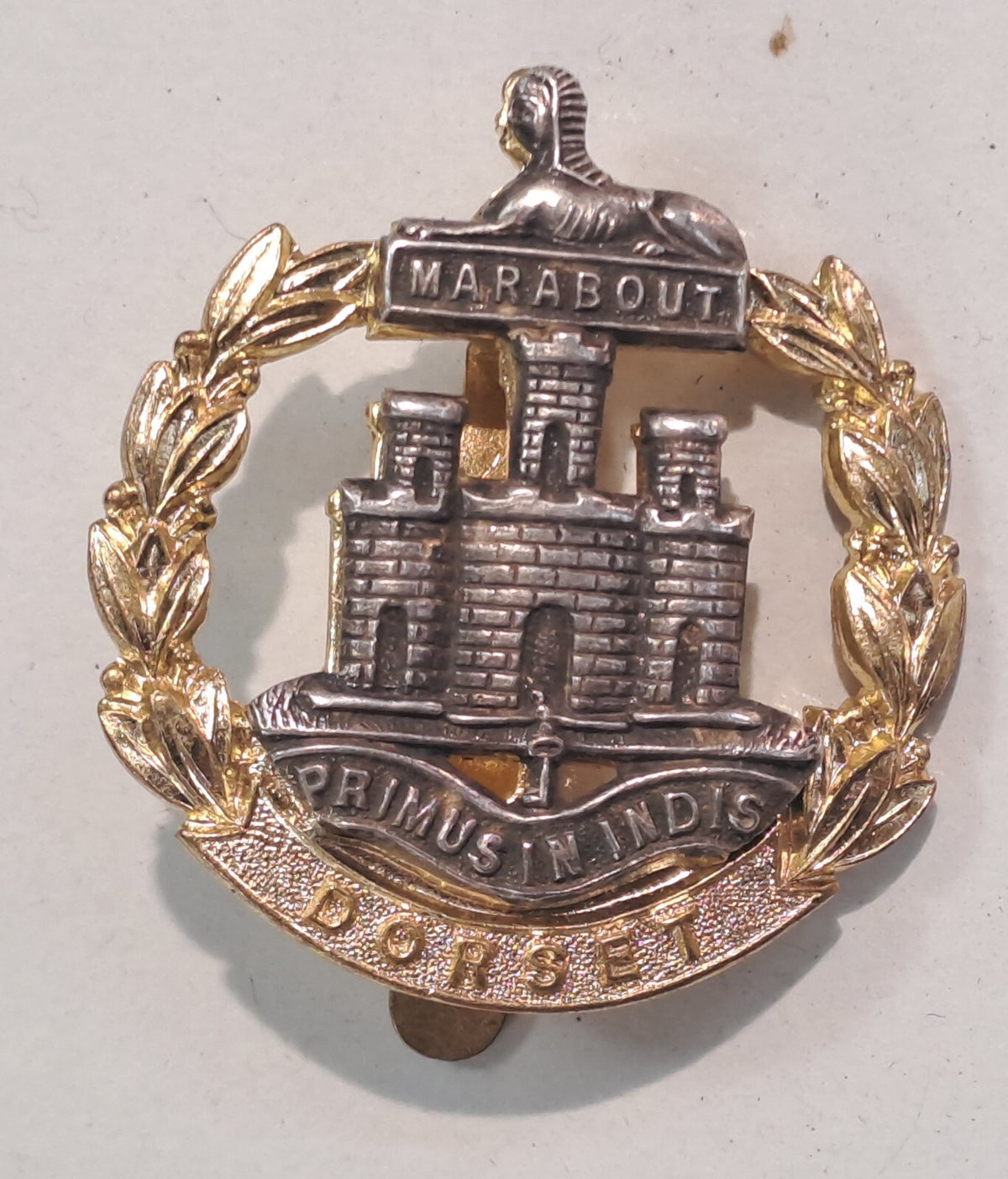 Genuine Surplus British Army Military Cap Badge Metal Dorset Regiment 2622