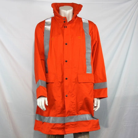 Genuine Surplus Military High Visibility Longline Orange Coat Jacket (3157)