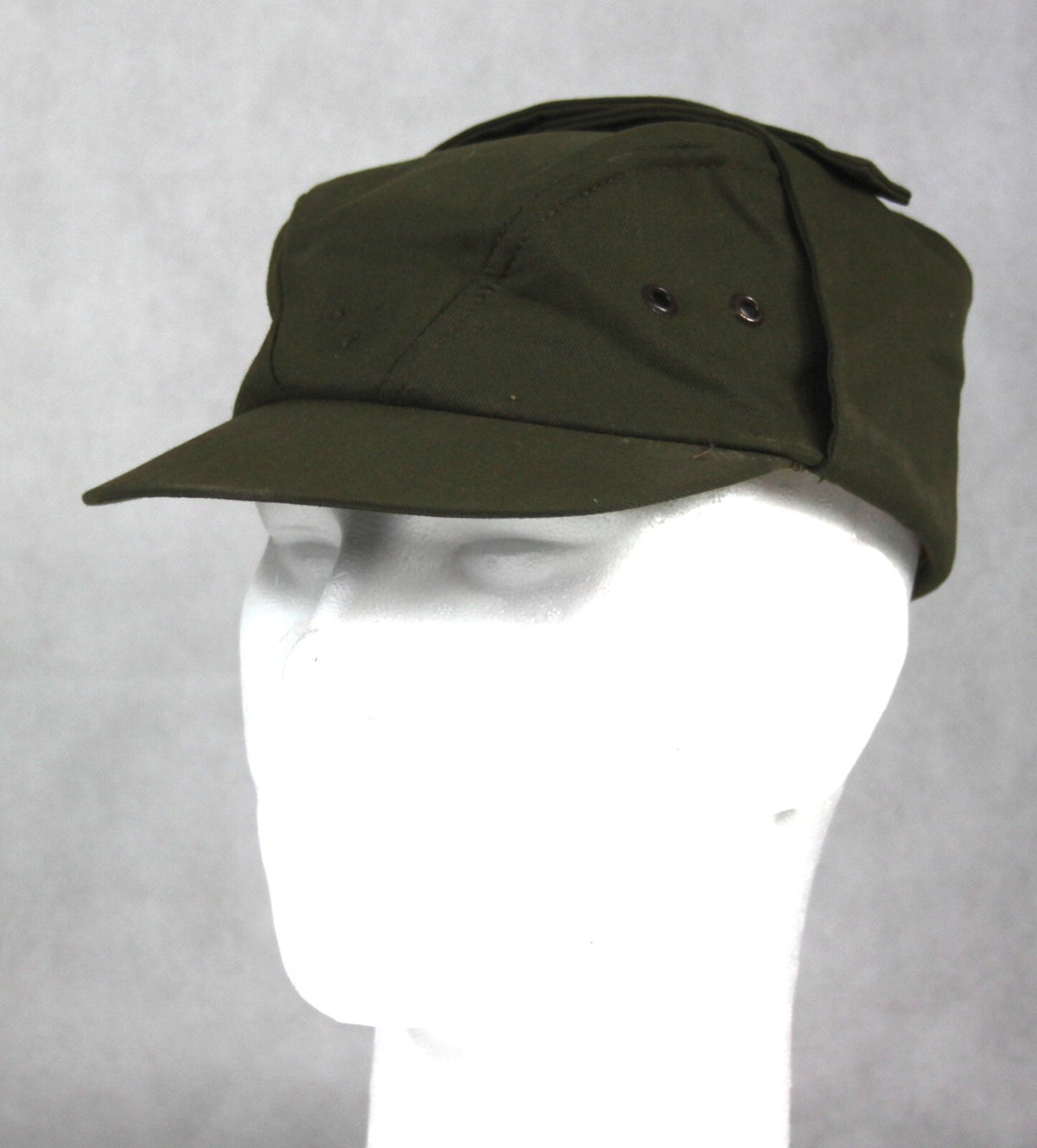 Genuine Surplus Vintage Czech Ex Army Field Hat Peak Cap Green SMALL
