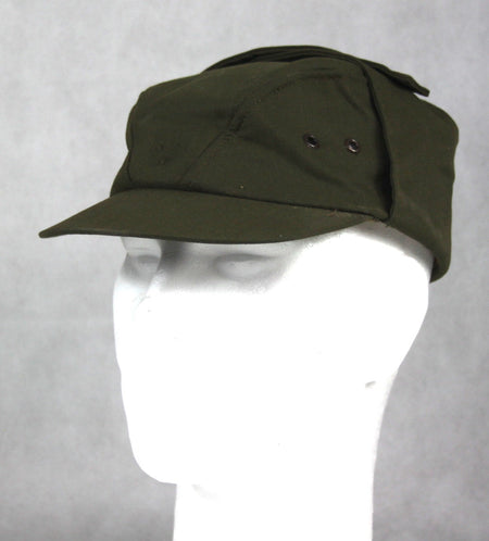 Genuine Surplus Vintage Czech Ex Army Field Hat Peak Cap Green SMALL