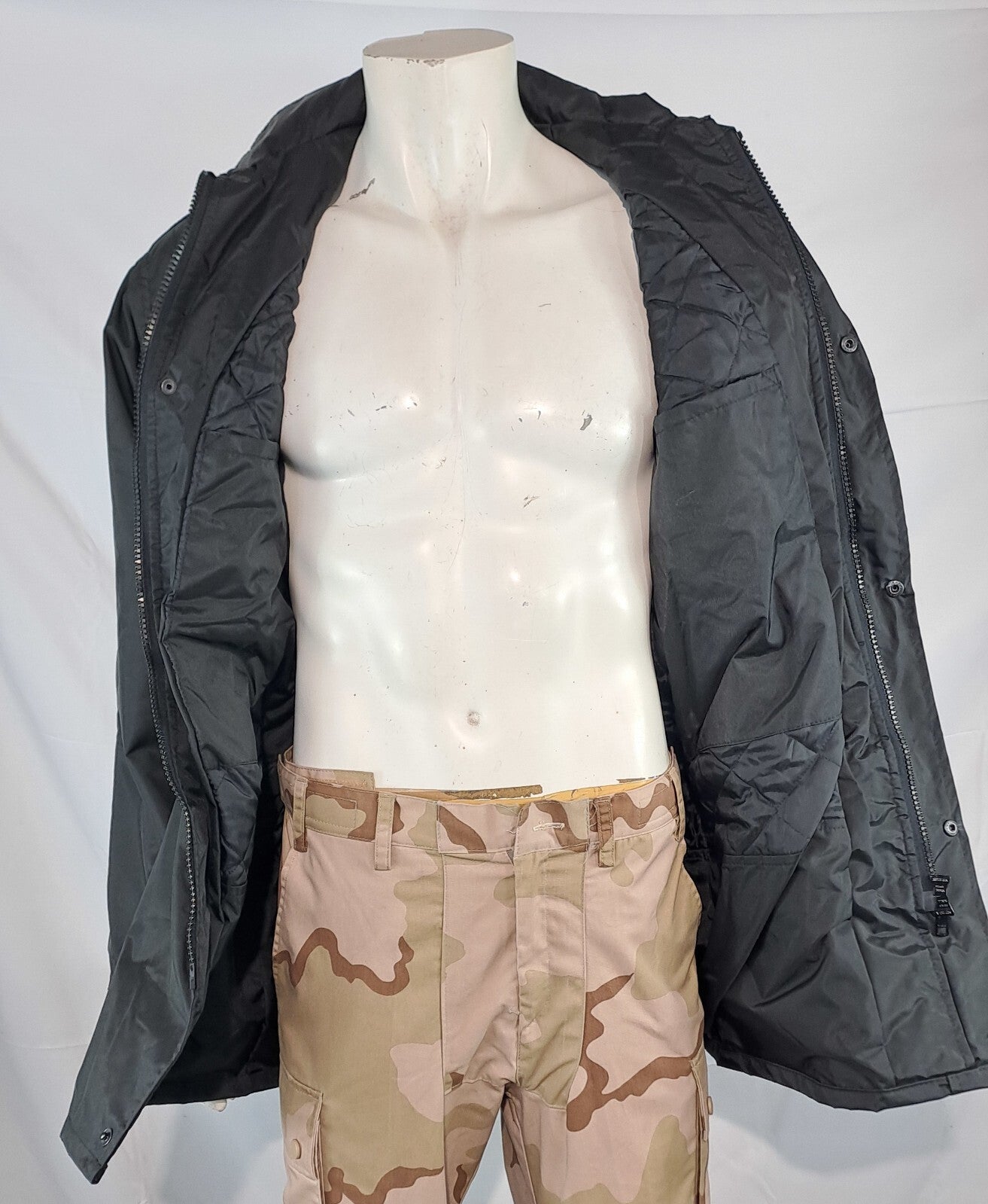 Genuine Surplus British Police Waterproof Nylon Rain Jacket Black 34-36" (2805)