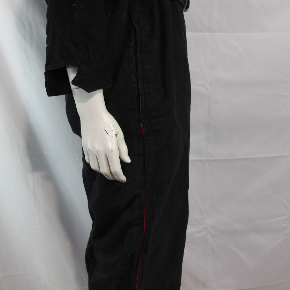 1950's Dutch Army Genuine Surplus Black Vintage Coverall Moleskin 40-42" (3499)