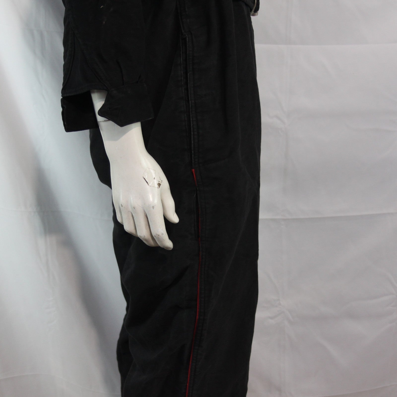 1950's Dutch Army Genuine Surplus Black Vintage Coverall Moleskin 40-42" (3499)