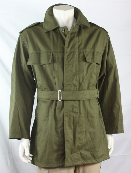 Genuine Surplus Czech Army Olive Canvas Parka Belted Unlined 44-46" (1413)