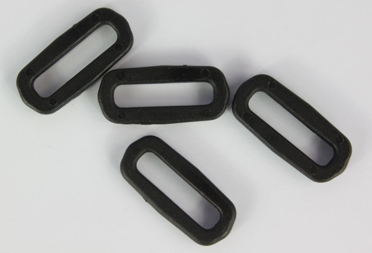 Square Ring Buckles Black Tan Plastic Loop Rucksacks Replacement All Sizes