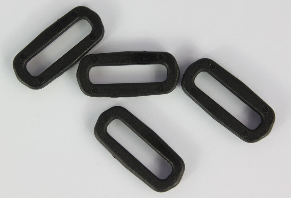 Square Ring Buckles Black Tan Plastic Loop Rucksacks Replacement All Sizes