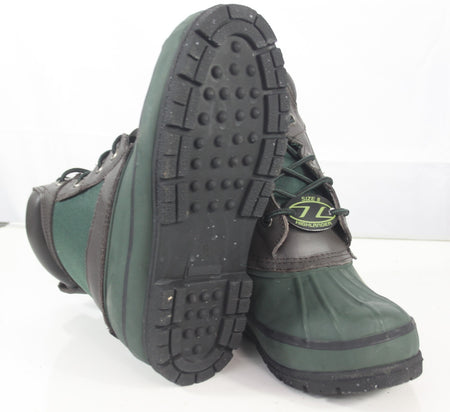 Highlander Morton Rubber & Canvas Warm Fleece Lined Ankle Boots Green Gardening