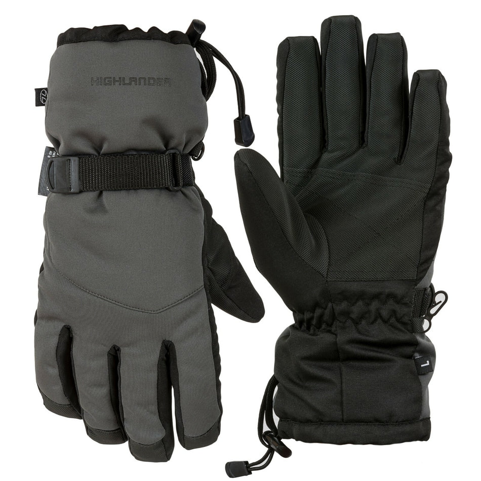 Highlander Mountain Gloves Winter Thermal Waterproof Windproof Black Mens GL093