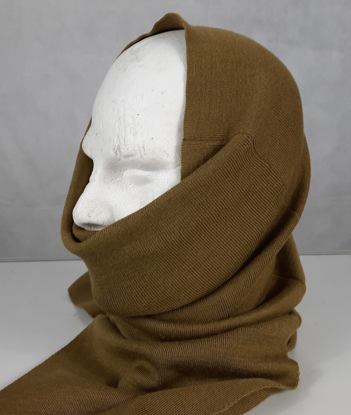 50% Wool Extra Long Snood Dutch Army Genuine Surplus Scarf Tails Mustard 3946