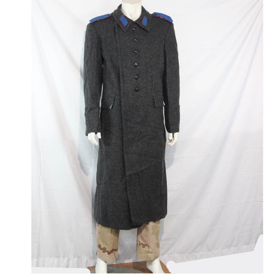 Vintage Bulgarian Army Soviet Era Greatcoat Coat Genuine Surplus 36-38" (3877)