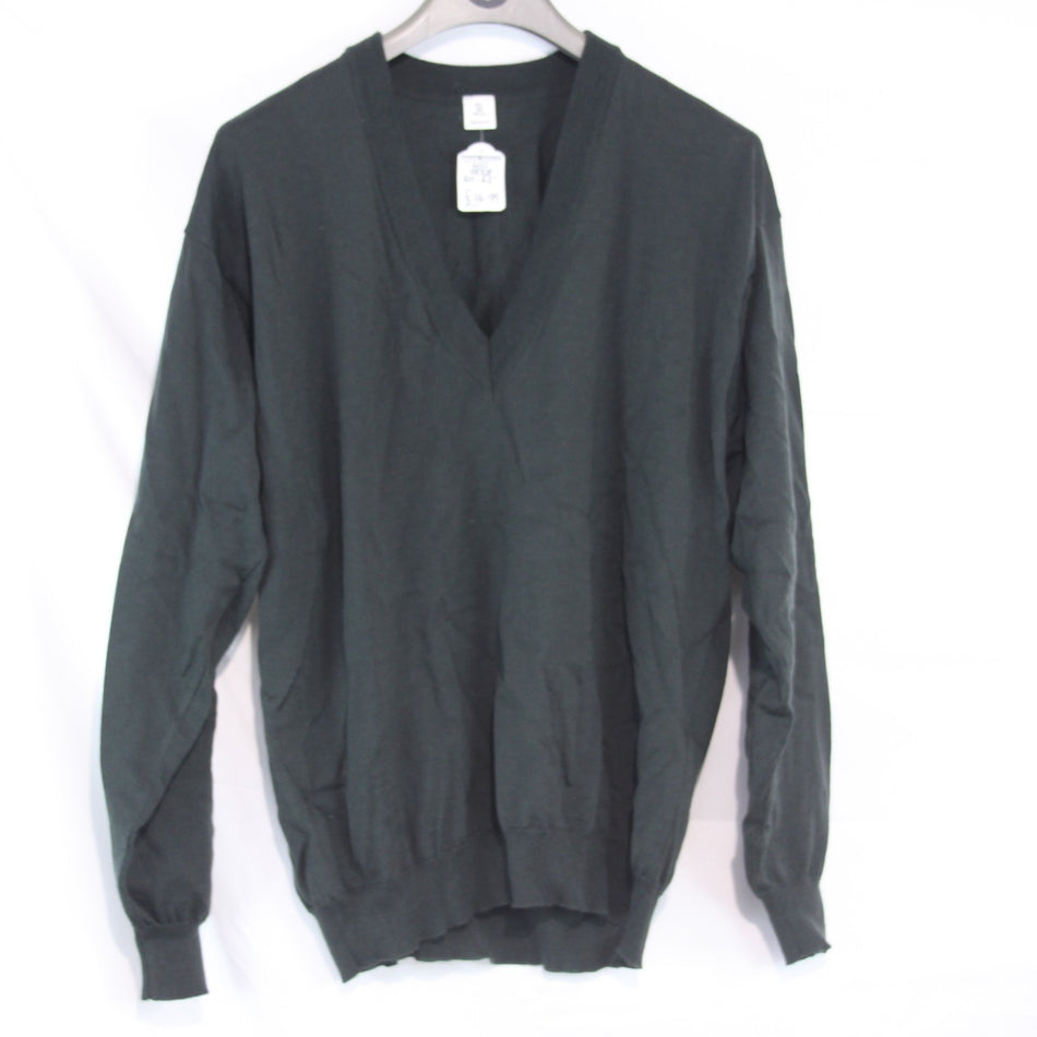 100% Wool Lightweight Knitted Jumper V-Neck 50-52 inch (4061)